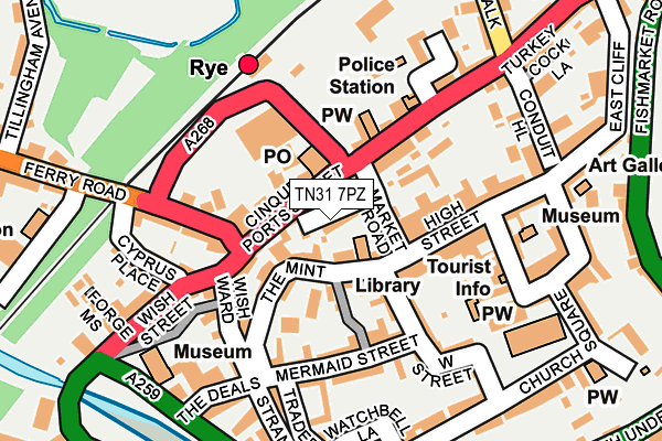 TN31 7PZ map - OS OpenMap – Local (Ordnance Survey)