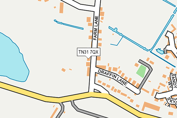 TN31 7QX map - OS OpenMap – Local (Ordnance Survey)