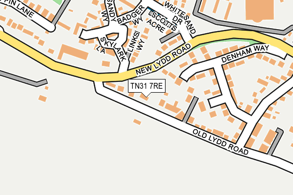 TN31 7RE map - OS OpenMap – Local (Ordnance Survey)
