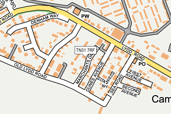 TN31 7RF map - OS OpenMap – Local (Ordnance Survey)