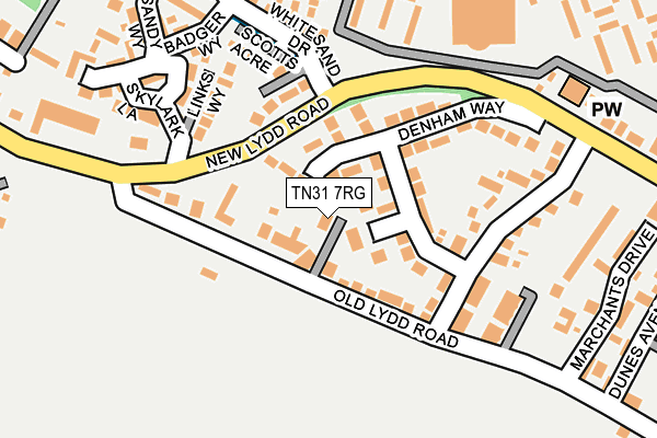 TN31 7RG map - OS OpenMap – Local (Ordnance Survey)