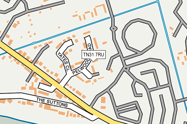 TN31 7RU map - OS OpenMap – Local (Ordnance Survey)