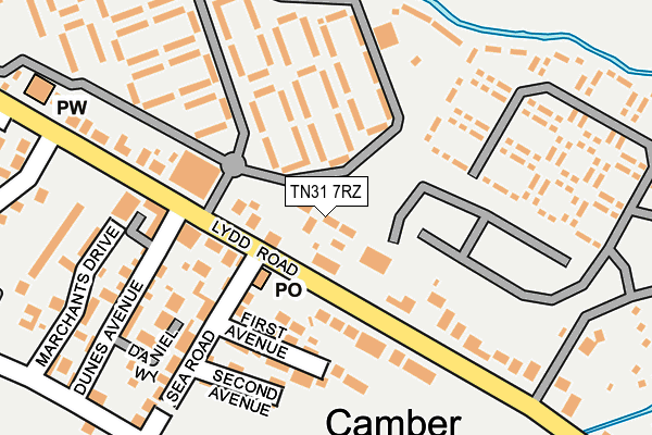 TN31 7RZ map - OS OpenMap – Local (Ordnance Survey)