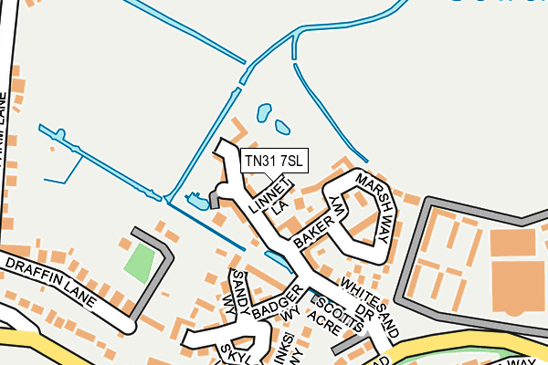 TN31 7SL map - OS OpenMap – Local (Ordnance Survey)