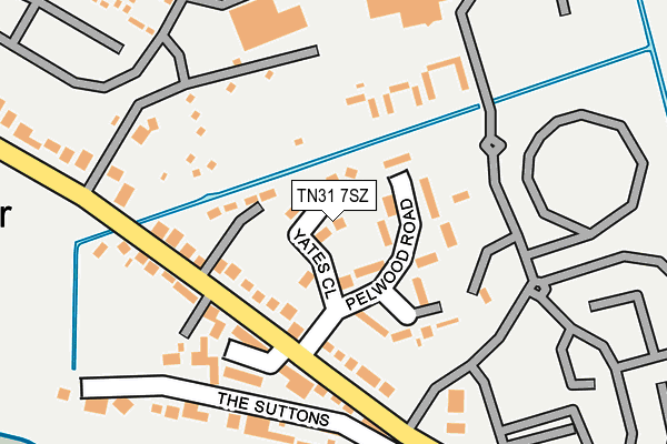 TN31 7SZ map - OS OpenMap – Local (Ordnance Survey)