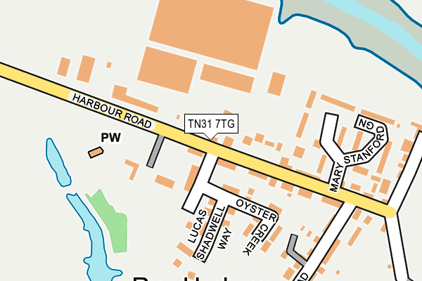 TN31 7TG map - OS OpenMap – Local (Ordnance Survey)