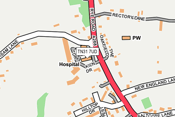 TN31 7UD map - OS OpenMap – Local (Ordnance Survey)
