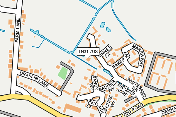 TN31 7US map - OS OpenMap – Local (Ordnance Survey)