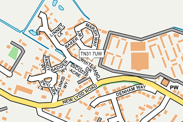 TN31 7UW map - OS OpenMap – Local (Ordnance Survey)