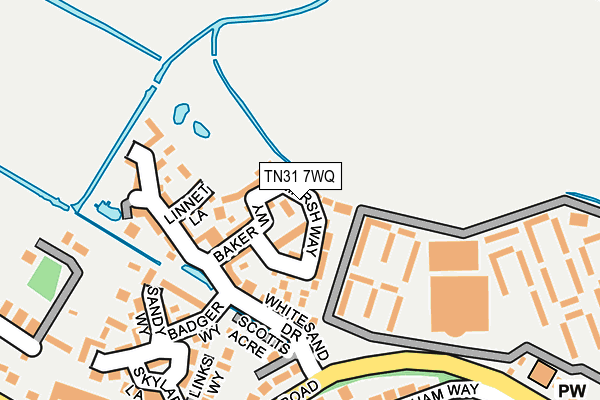 TN31 7WQ map - OS OpenMap – Local (Ordnance Survey)