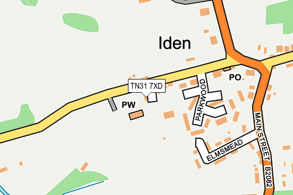 TN31 7XD map - OS OpenMap – Local (Ordnance Survey)