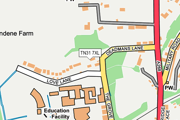 TN31 7XL map - OS OpenMap – Local (Ordnance Survey)