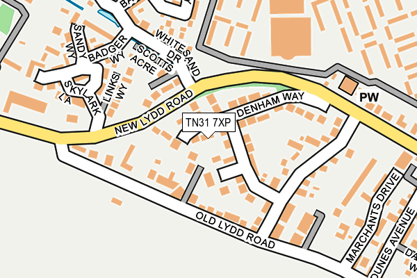 TN31 7XP map - OS OpenMap – Local (Ordnance Survey)