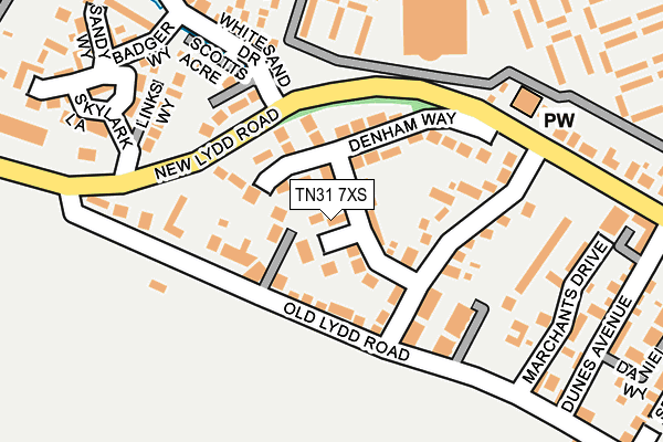 TN31 7XS map - OS OpenMap – Local (Ordnance Survey)