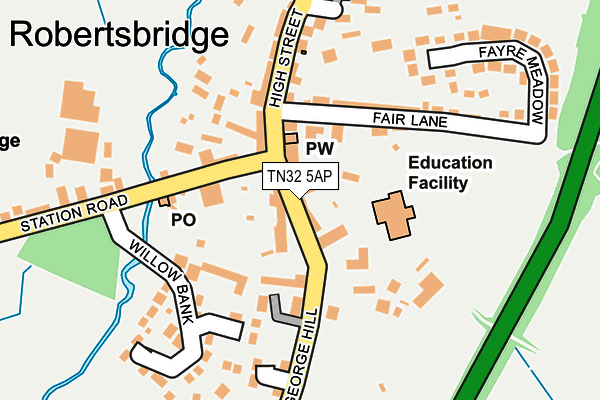 TN32 5AP map - OS OpenMap – Local (Ordnance Survey)