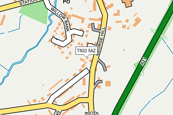 TN32 5AZ map - OS OpenMap – Local (Ordnance Survey)
