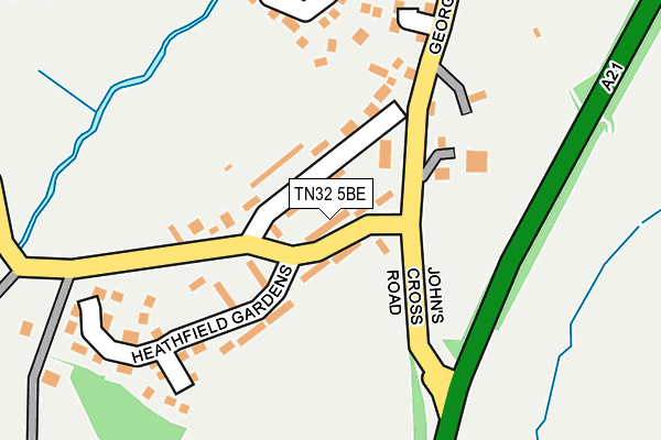 TN32 5BE map - OS OpenMap – Local (Ordnance Survey)