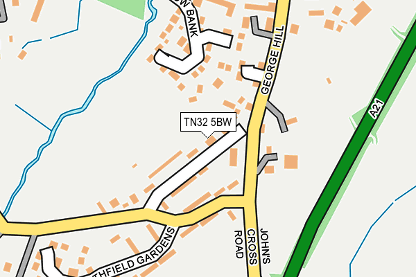 TN32 5BW map - OS OpenMap – Local (Ordnance Survey)