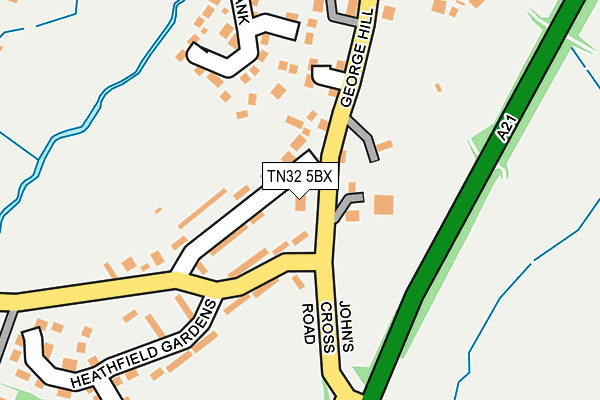 TN32 5BX map - OS OpenMap – Local (Ordnance Survey)