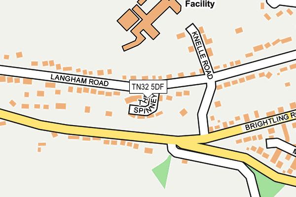 TN32 5DF map - OS OpenMap – Local (Ordnance Survey)