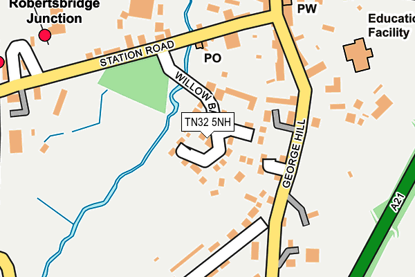 TN32 5NH map - OS OpenMap – Local (Ordnance Survey)