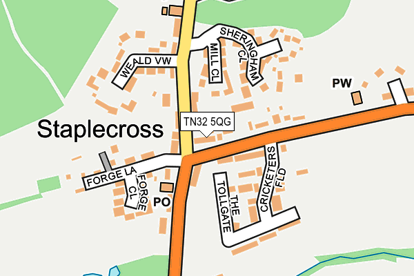 TN32 5QG map - OS OpenMap – Local (Ordnance Survey)