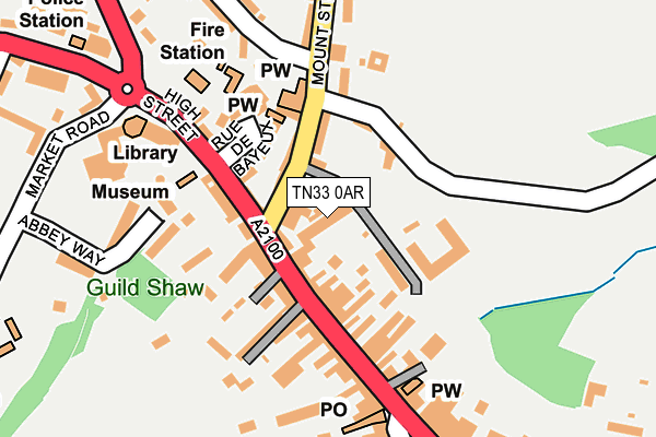TN33 0AR map - OS OpenMap – Local (Ordnance Survey)