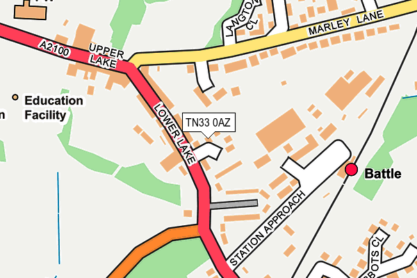 TN33 0AZ map - OS OpenMap – Local (Ordnance Survey)