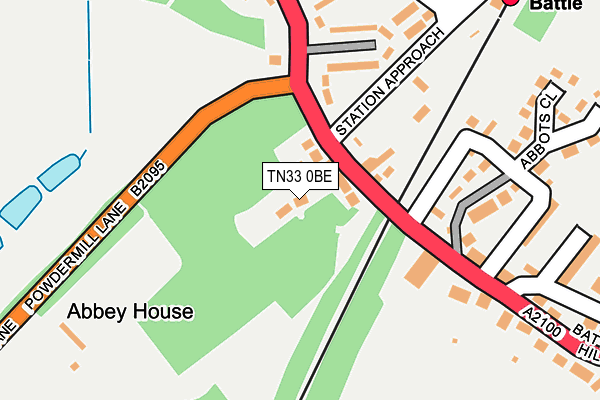 TN33 0BE map - OS OpenMap – Local (Ordnance Survey)