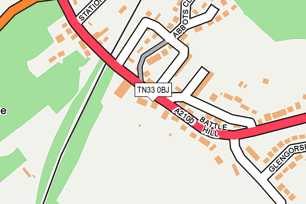 TN33 0BJ map - OS OpenMap – Local (Ordnance Survey)