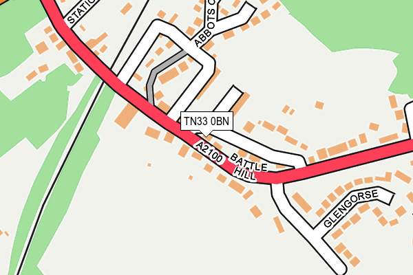 TN33 0BN map - OS OpenMap – Local (Ordnance Survey)