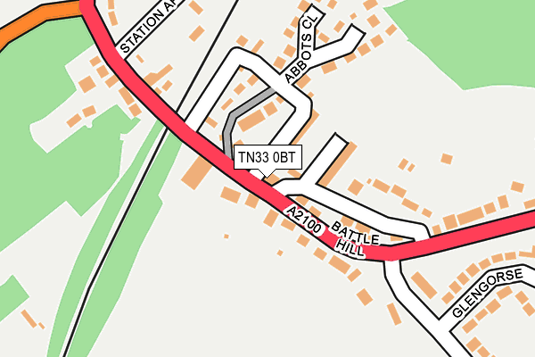 TN33 0BT map - OS OpenMap – Local (Ordnance Survey)