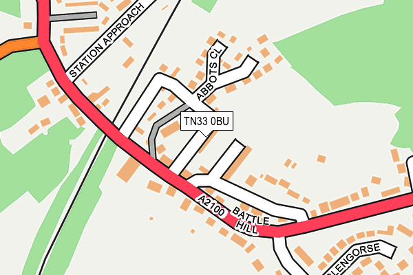 TN33 0BU map - OS OpenMap – Local (Ordnance Survey)