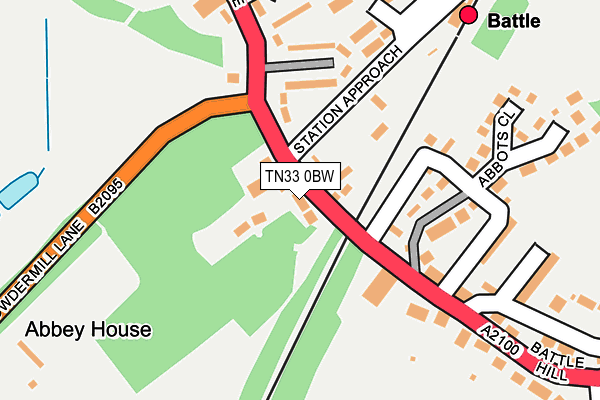 TN33 0BW map - OS OpenMap – Local (Ordnance Survey)