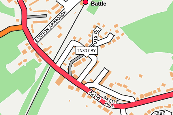 TN33 0BY map - OS OpenMap – Local (Ordnance Survey)