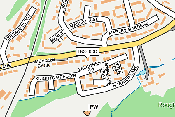 TN33 0DD map - OS OpenMap – Local (Ordnance Survey)