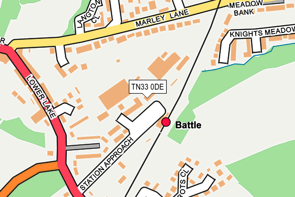 TN33 0DE map - OS OpenMap – Local (Ordnance Survey)