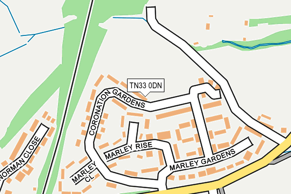 TN33 0DN map - OS OpenMap – Local (Ordnance Survey)