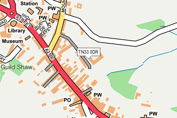 TN33 0DR map - OS OpenMap – Local (Ordnance Survey)