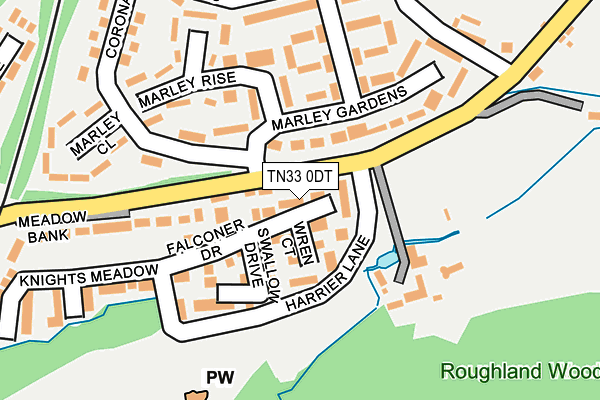TN33 0DT map - OS OpenMap – Local (Ordnance Survey)