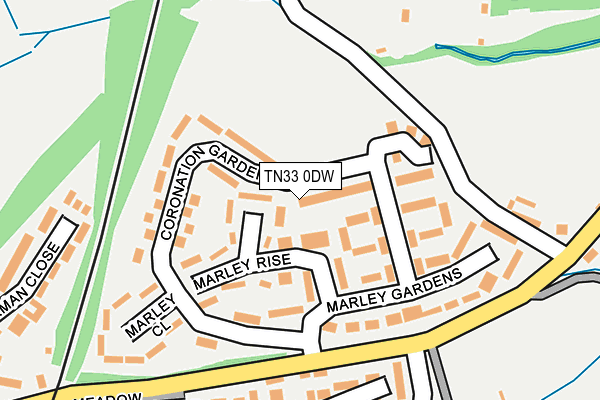 TN33 0DW map - OS OpenMap – Local (Ordnance Survey)