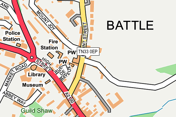 TN33 0EP map - OS OpenMap – Local (Ordnance Survey)