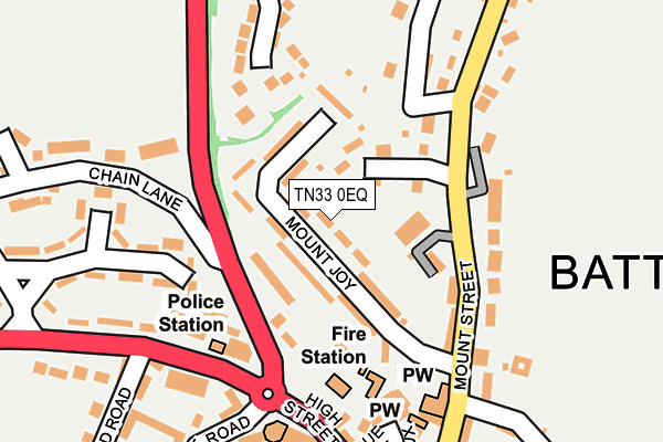 TN33 0EQ map - OS OpenMap – Local (Ordnance Survey)