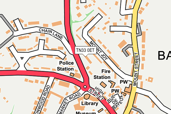 TN33 0ET map - OS OpenMap – Local (Ordnance Survey)