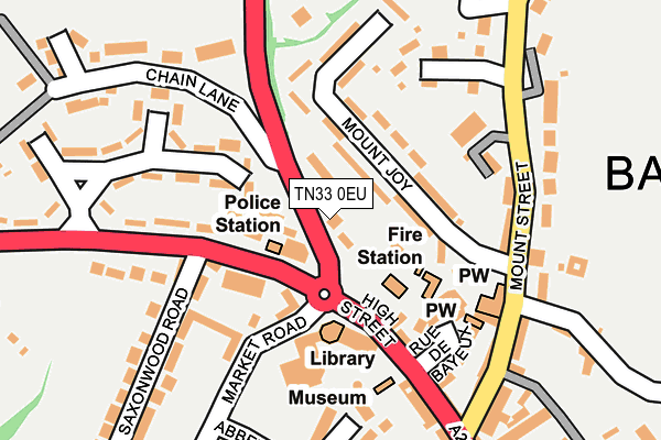 TN33 0EU map - OS OpenMap – Local (Ordnance Survey)