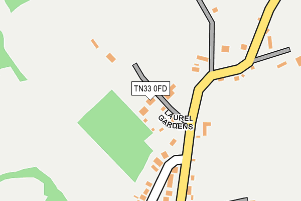 TN33 0FD map - OS OpenMap – Local (Ordnance Survey)