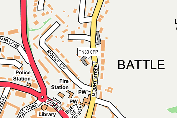 TN33 0FP map - OS OpenMap – Local (Ordnance Survey)