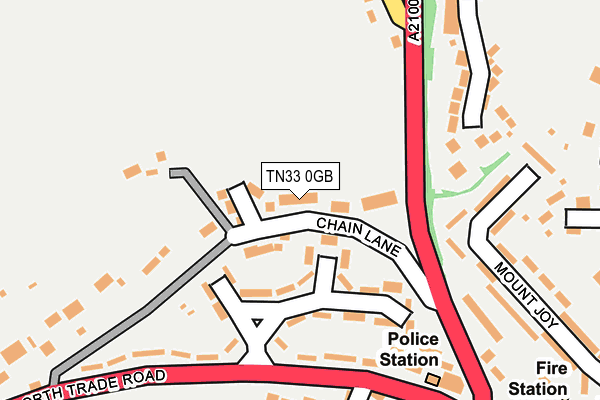 TN33 0GB map - OS OpenMap – Local (Ordnance Survey)
