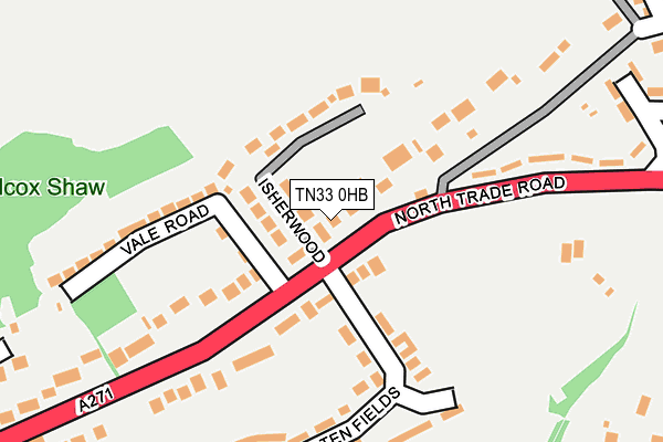 TN33 0HB map - OS OpenMap – Local (Ordnance Survey)