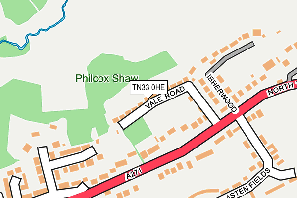 TN33 0HE map - OS OpenMap – Local (Ordnance Survey)